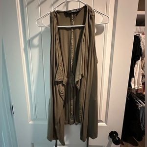 Olive green loose vest